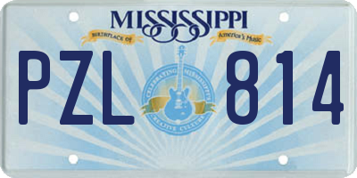 MS license plate PZL814