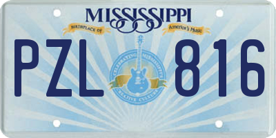 MS license plate PZL816