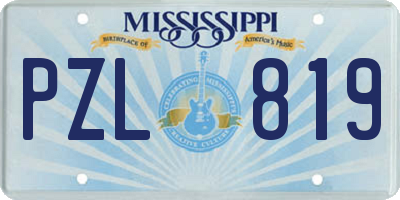 MS license plate PZL819