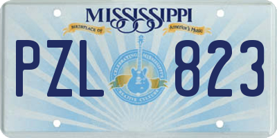 MS license plate PZL823