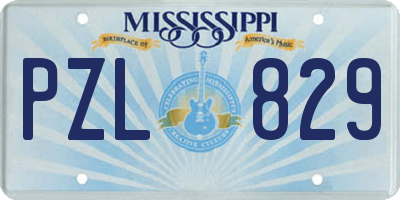 MS license plate PZL829