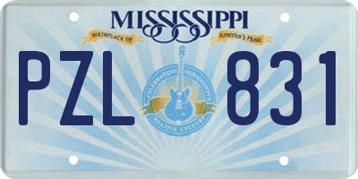 MS license plate PZL831