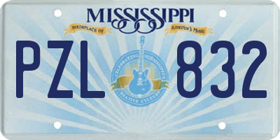 MS license plate PZL832
