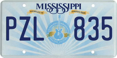 MS license plate PZL835