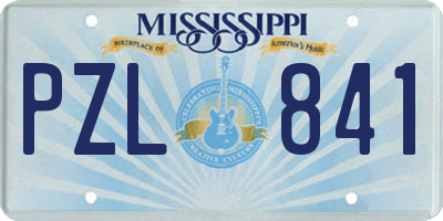MS license plate PZL841