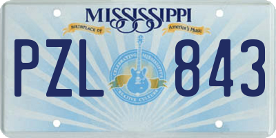 MS license plate PZL843