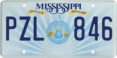 MS license plate PZL846