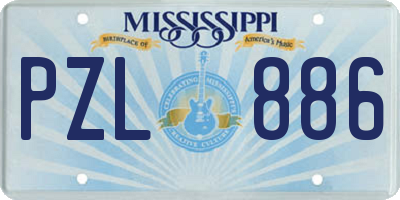 MS license plate PZL886
