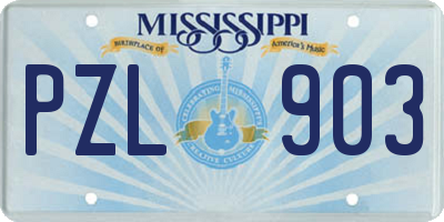 MS license plate PZL903