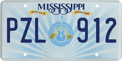 MS license plate PZL912