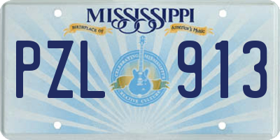 MS license plate PZL913
