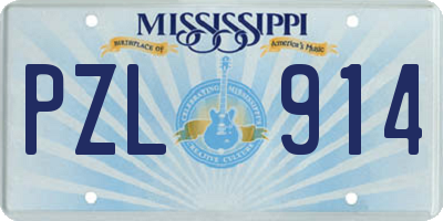 MS license plate PZL914