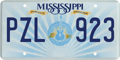 MS license plate PZL923