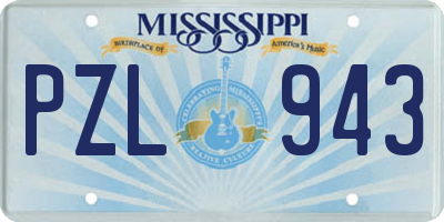 MS license plate PZL943