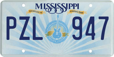 MS license plate PZL947