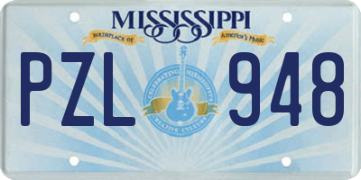 MS license plate PZL948