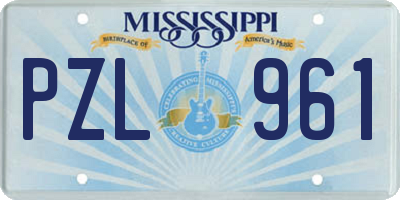 MS license plate PZL961