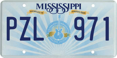 MS license plate PZL971