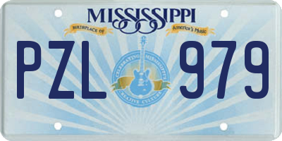 MS license plate PZL979