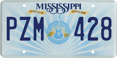 MS license plate PZM428