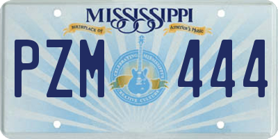 MS license plate PZM444
