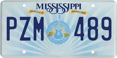 MS license plate PZM489