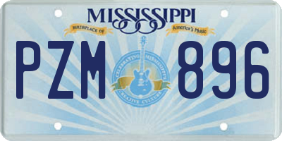 MS license plate PZM896