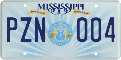 MS license plate PZN004