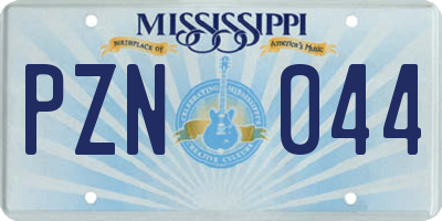 MS license plate PZN044