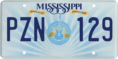 MS license plate PZN129