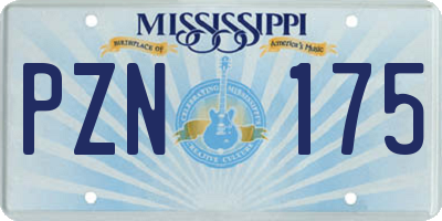 MS license plate PZN175