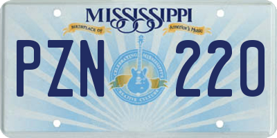 MS license plate PZN220