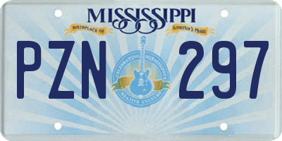 MS license plate PZN297