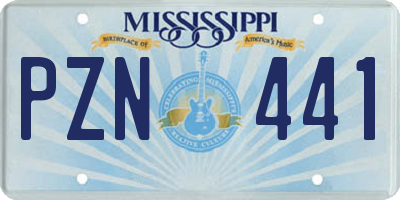 MS license plate PZN441