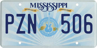 MS license plate PZN506