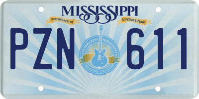 MS license plate PZN611