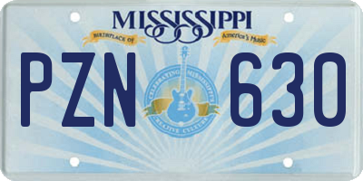 MS license plate PZN630