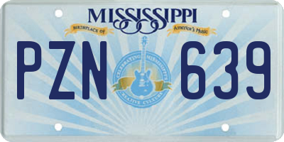 MS license plate PZN639