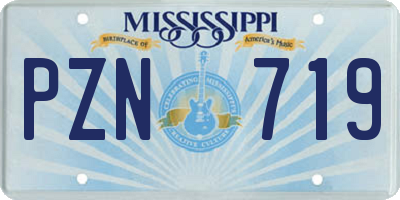 MS license plate PZN719