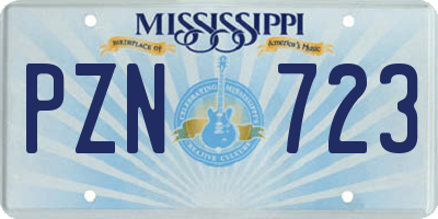 MS license plate PZN723
