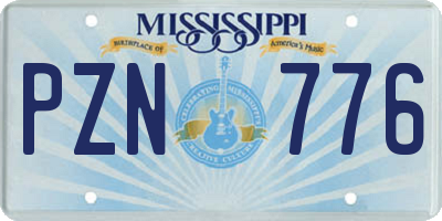 MS license plate PZN776