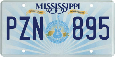 MS license plate PZN895