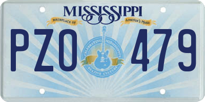 MS license plate PZO479