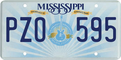 MS license plate PZO595