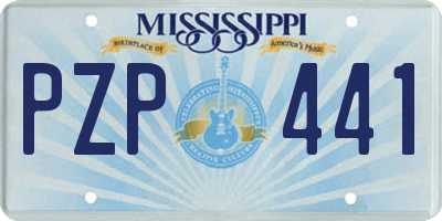 MS license plate PZP441