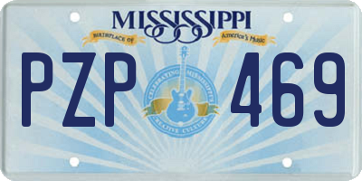 MS license plate PZP469