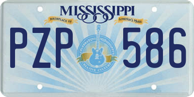 MS license plate PZP586