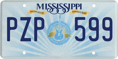 MS license plate PZP599