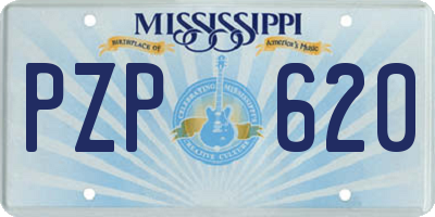 MS license plate PZP620