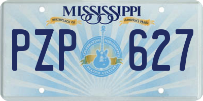 MS license plate PZP627